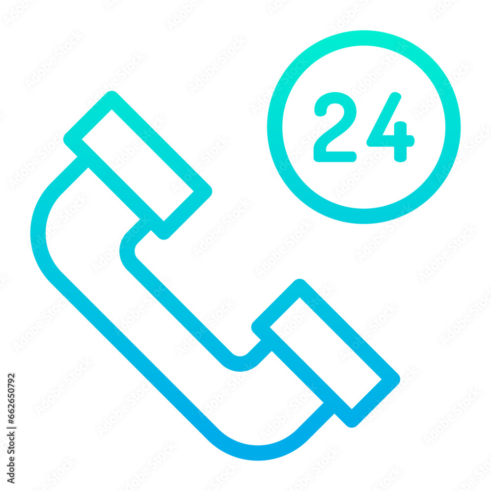 Outline Gradient Valentine Call icon Outline Gradient Valentine Call icon