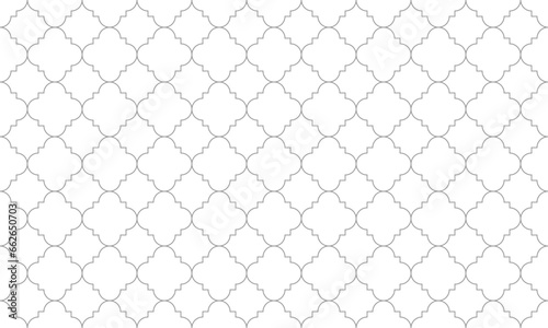 Gray Moroccan trellis seamless pattern. Vector Repeating Texture.