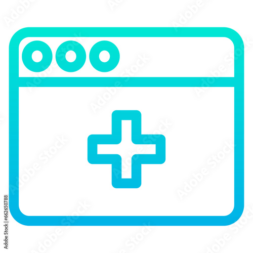 Outline Gradient Medical Webpage icon