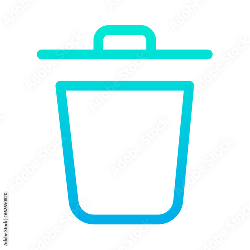 Outline Gradient Delete icon