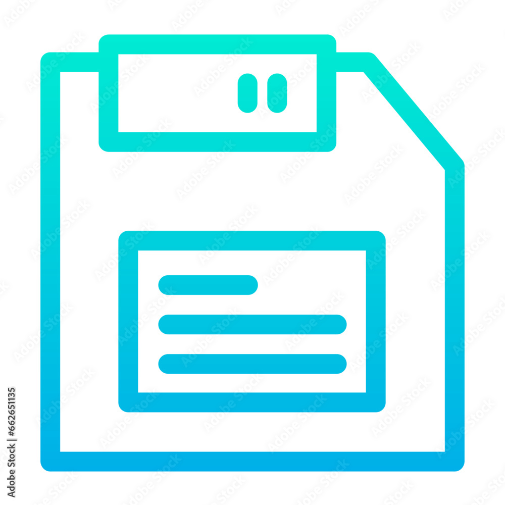 Outline Gradient Floppy icon Outline Gradient Floppy icon