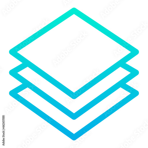 Outline Gradient Layers icon