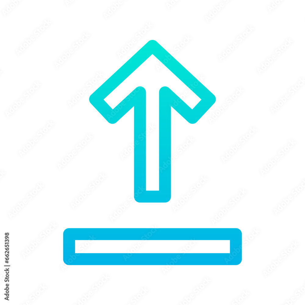 Outline Gradient Uploading icon