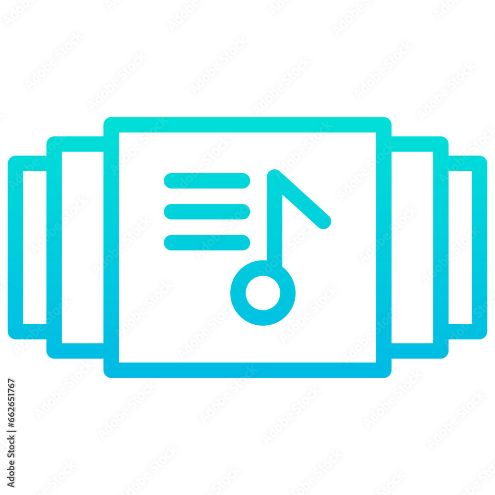 Outline Gradient Music Album icon Outline Gradient Music Album icon