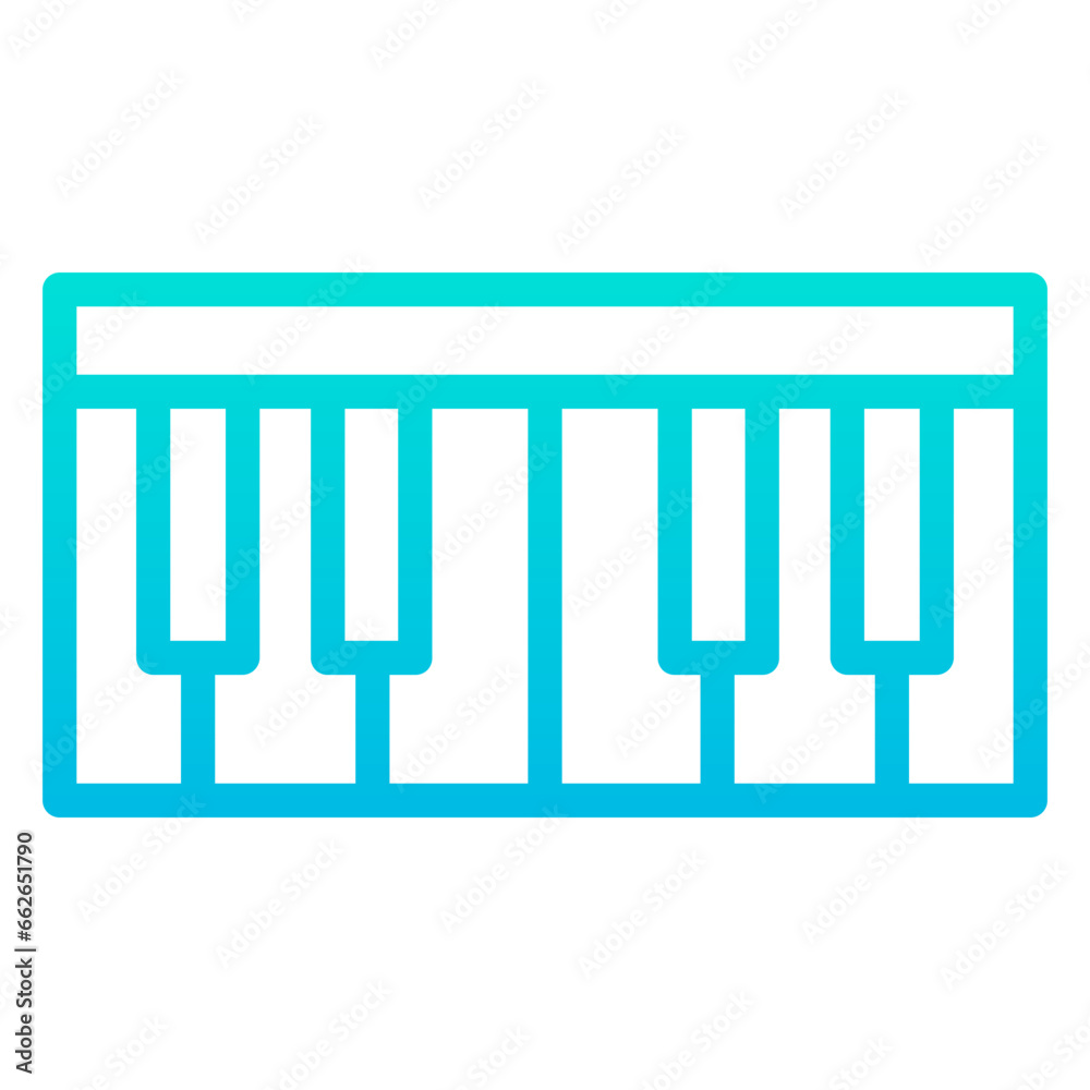 Outline Gradient Piano icon Outline Gradient Piano icon