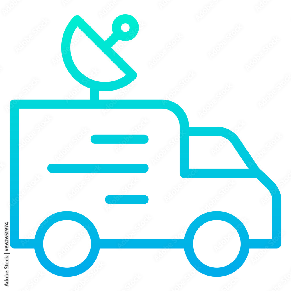 Outline Gradient Car icon Outline Gradient Car icon