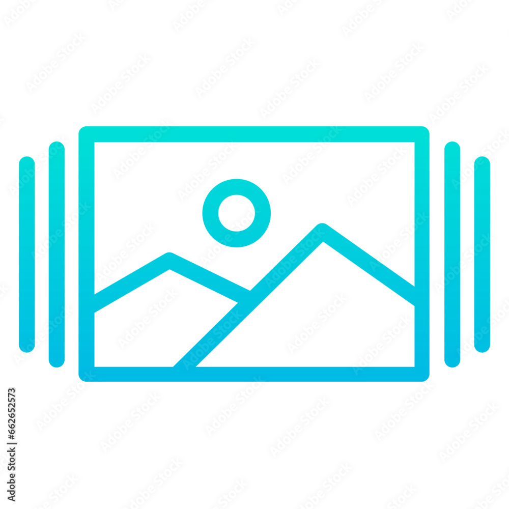 Outline Gradient Image Gallery icon Outline Gradient Image Gallery icon