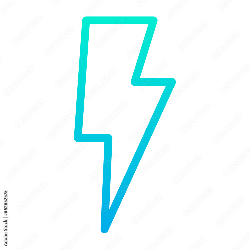 Outline Gradient Flash icon Outline Gradient Flash icon