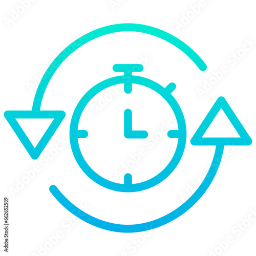 Outline Gradient Timer icon