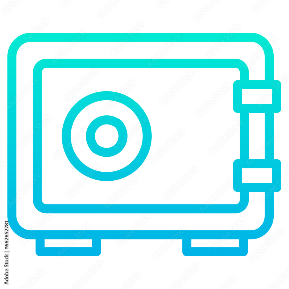 Outline Gradient Safebox icon Outline Gradient Safebox icon