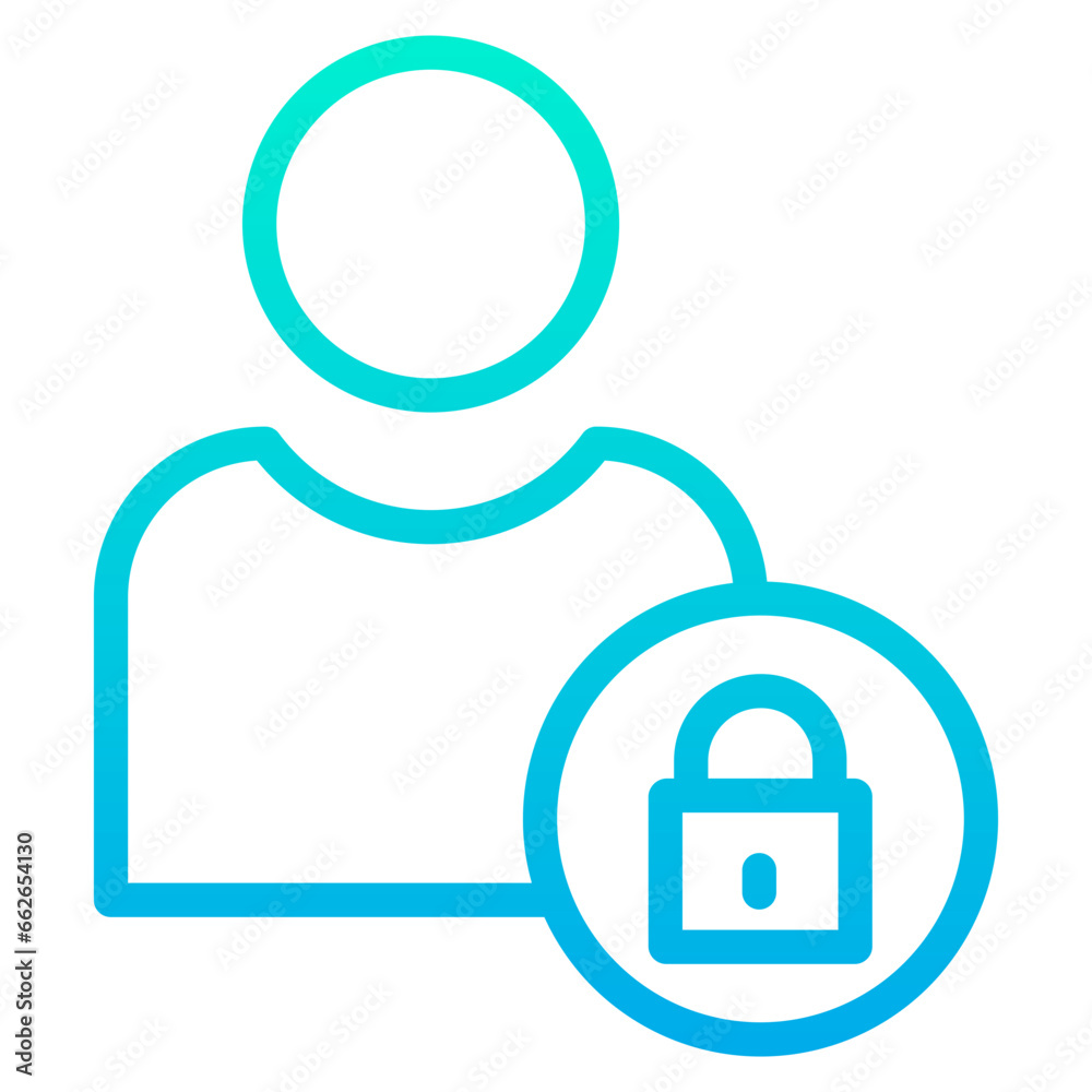 Outline Gradient User icon Outline Gradient User icon