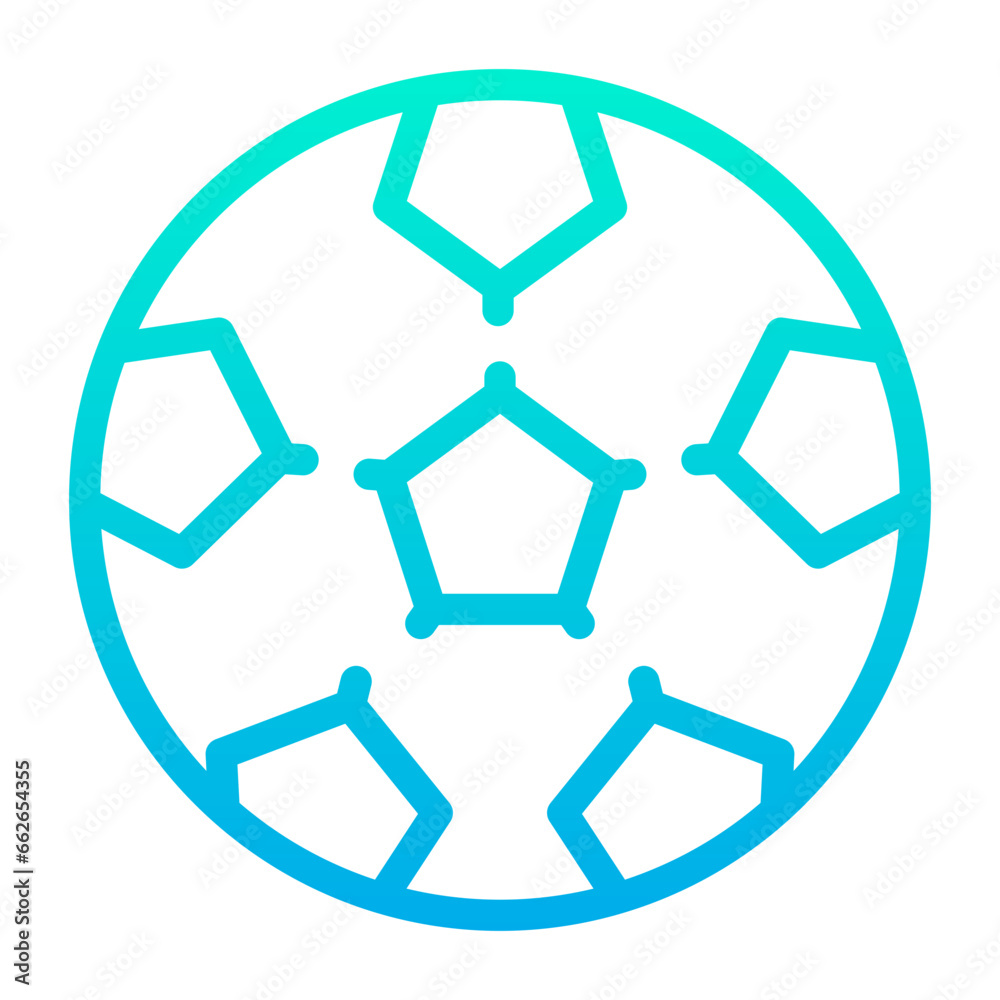 Outline Gradient Soccer Ball icon Outline Gradient Soccer Ball icon