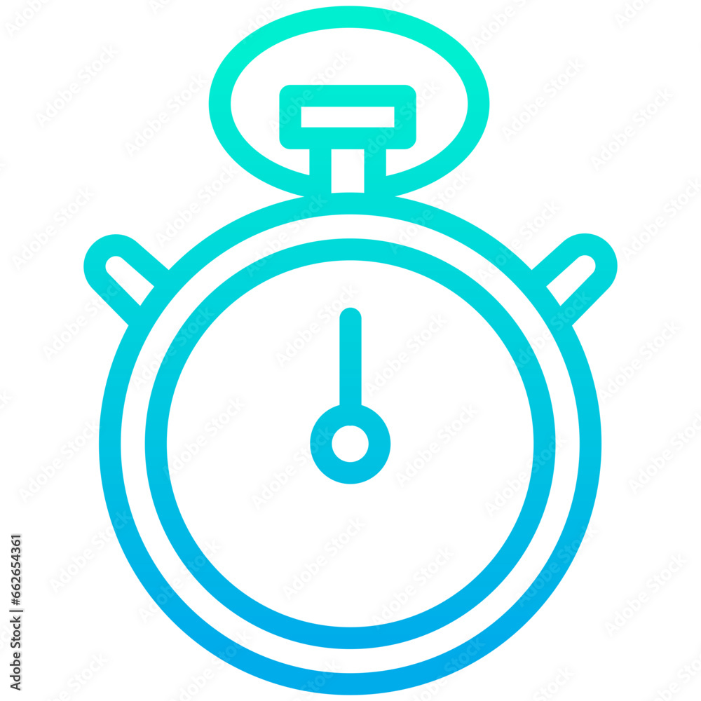 Outline Gradient Stopwatch icon Outline Gradient Stopwatch icon