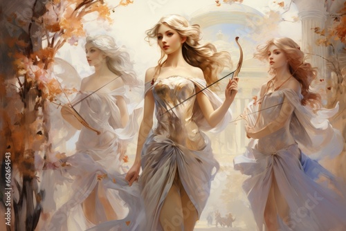 Elven archers with keen eyes and graceful movements - Generative AI