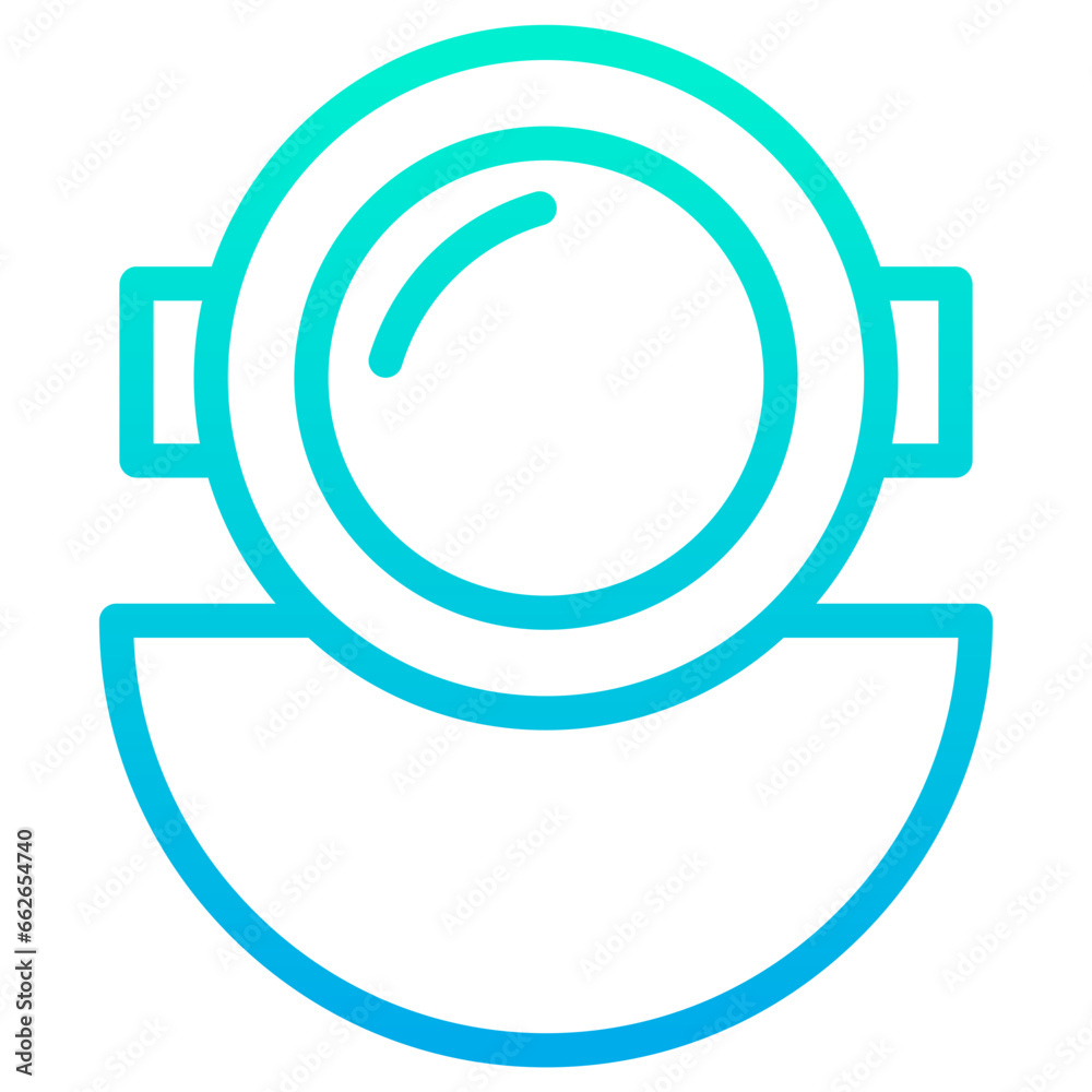Outline Gradient Diving mask icon