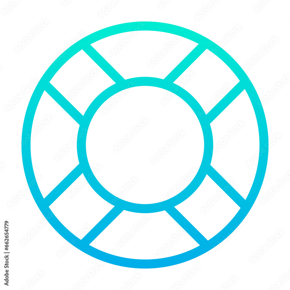 Outline Gradient Lifebuoy icon Outline Gradient Lifebuoy icon