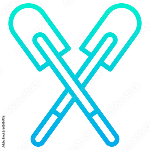 Outline Gradient Rowing icon