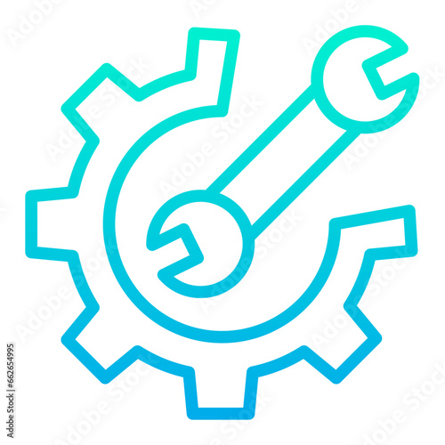 Outline Gradient Hotel Service icon