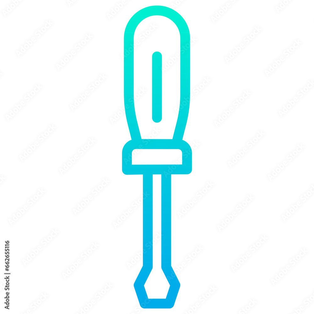 Outline Gradient Screwdriver icon Outline Gradient Screwdriver icon