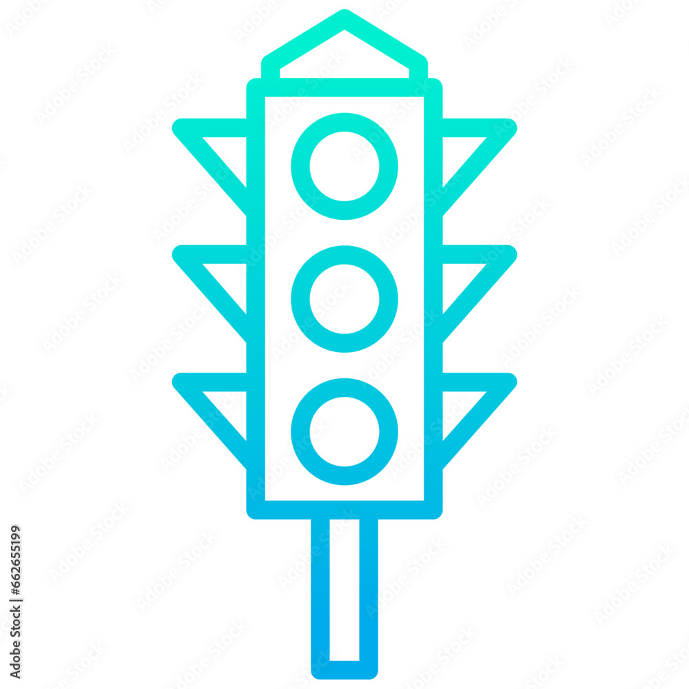Outline Gradient Traffic light icon Outline Gradient Traffic light icon