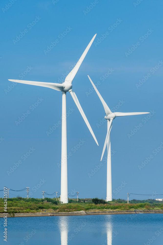 The wind power plant, energy systems, and renewable energy are on the west coast of Taiwan. The wind power plant, energy systems, and renewable energy are on the west coast of Taiwan.