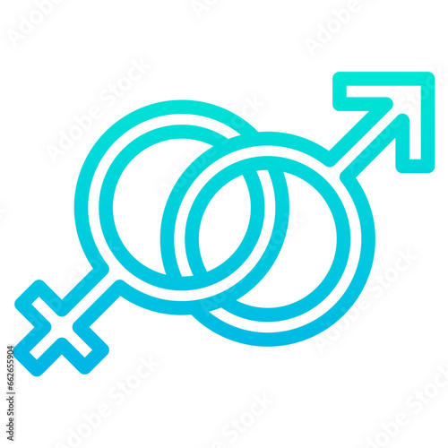 Outline Gradient Gender icon