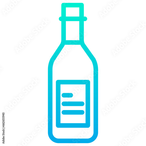 Outline Gradient Wine bottle icon
