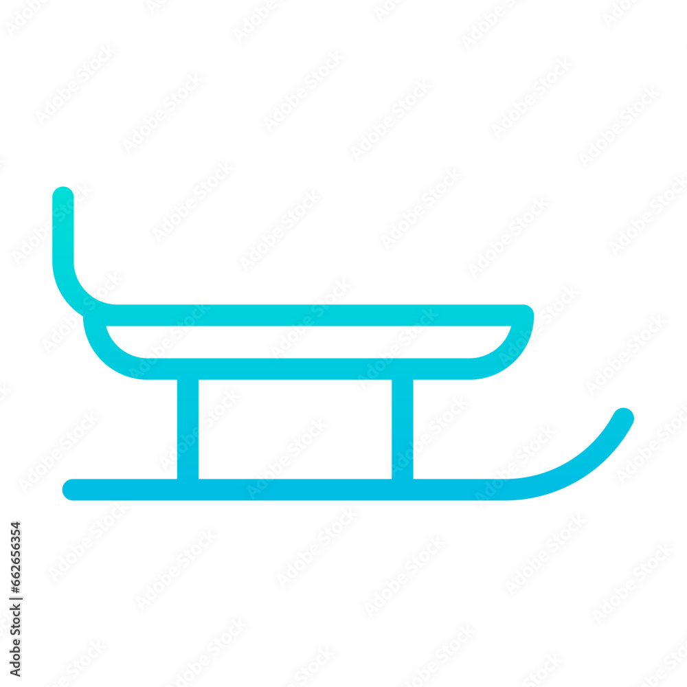 Outline Gradient Sledge icon Outline Gradient Sledge icon