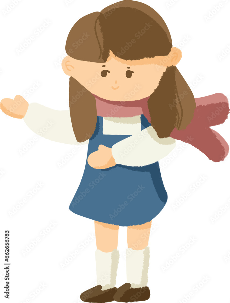 girl pointing out wearing flight attendant stewardess outfit character girl pointing out wearing flight attendant stewardess outfit character