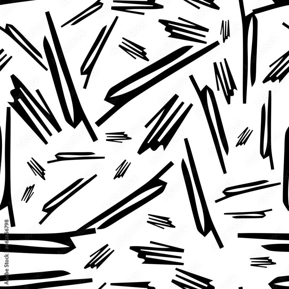 Seamless pattern with black pencil brushstrokes Seamless pattern with black pencil brushstrokes