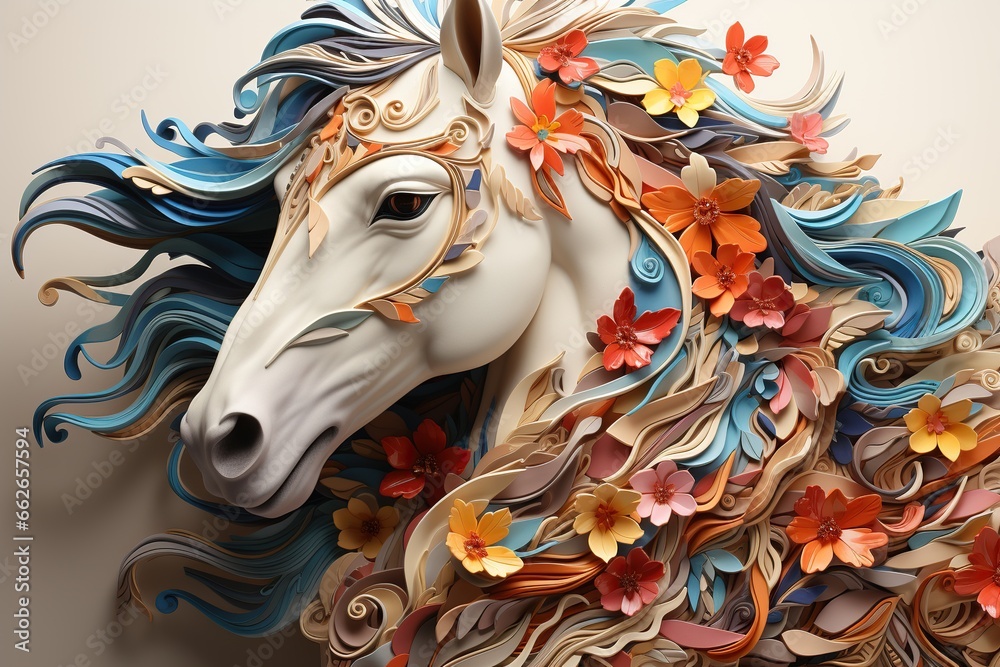 Fototapeta horse on the street
