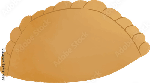 Fried Pastel watercolor doodle clipart