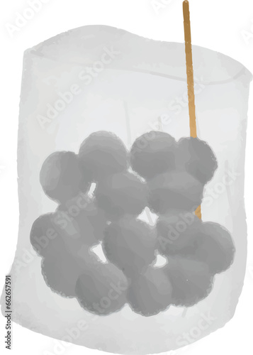 meatball on the plastic clipart