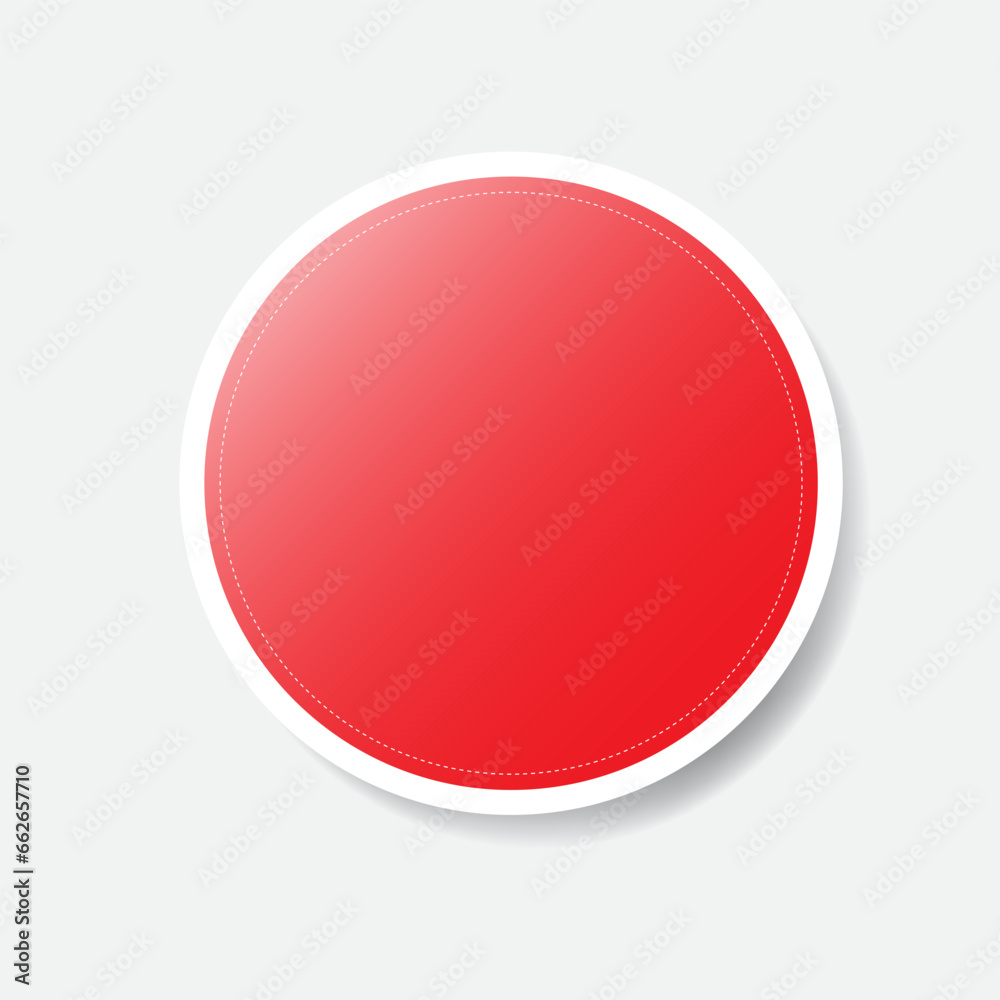 Red empty circle sticker, vector illustration EPS10 Red empty circle sticker, vector illustration EPS10