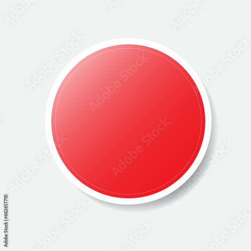 Red empty circle sticker, vector illustration EPS10 Free Download Red empty circle sticker, vector illustration EPS10 - GFXLoad
