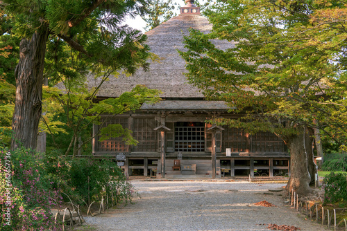 世界遺産・毛越寺／常行堂の正面／日本岩手県平泉町