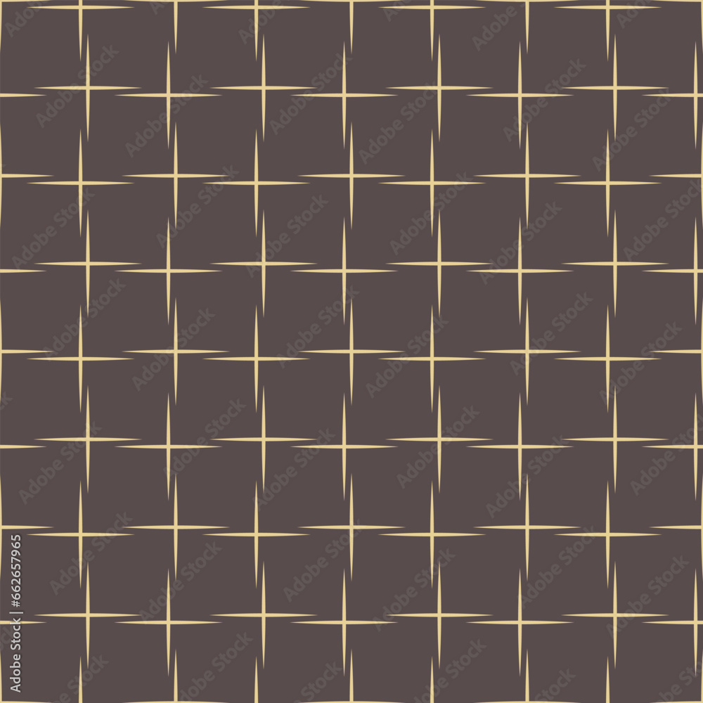 Naklejka premium Seamless geometric background for your designs. Modern vector ornament. Geometric abstract brown and golden pattern