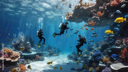 "Oceanic Elegance: A Scuba Diver's Enchanted Journey"