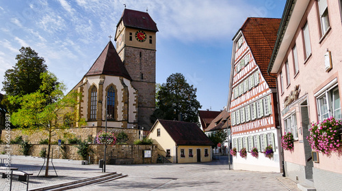 Magstadt mit Johannes-Täufer-Kirche photo