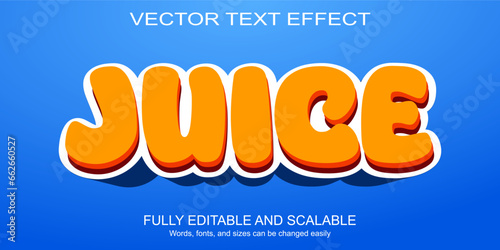 3d text effect juice vector