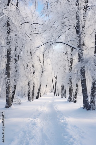 Winter nature background. AI generative
