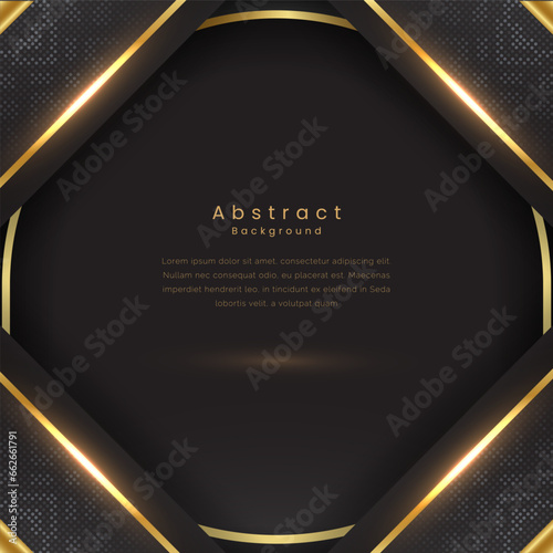 Abstract black and gold luxury background