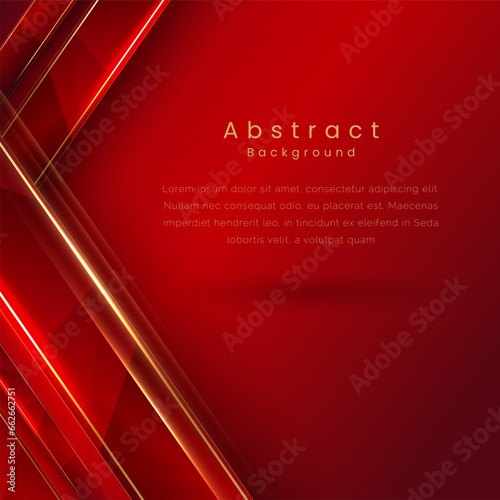 Abstract red and gold lines background