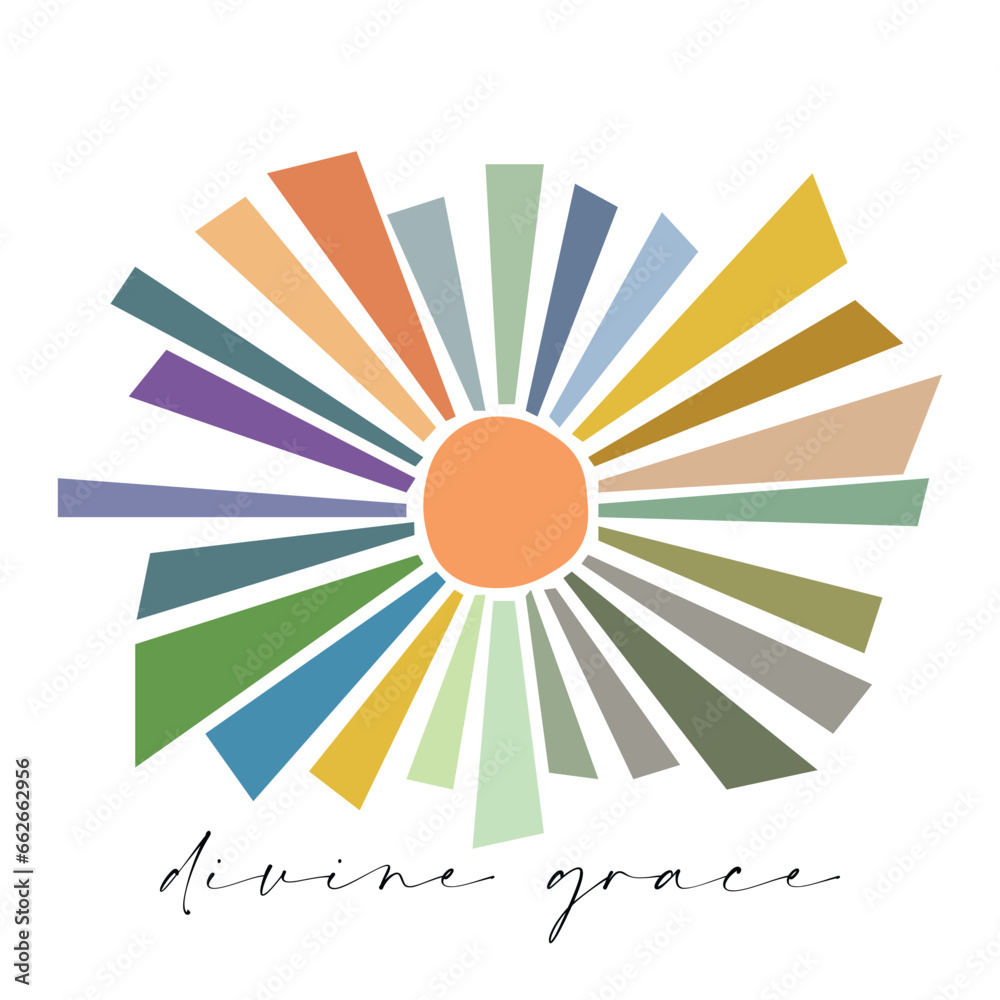 Inspirational art for wall hangings. Beautiful reminders with sunburst illustration. Inspirational art for wall hangings. Beautiful reminders with sunburst illustration.
