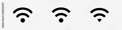 Wireless and wifi icon. Wi-fi signal symbol. Internet Connection. Wi-fi signal on isolated background. Vector illustration EPS10