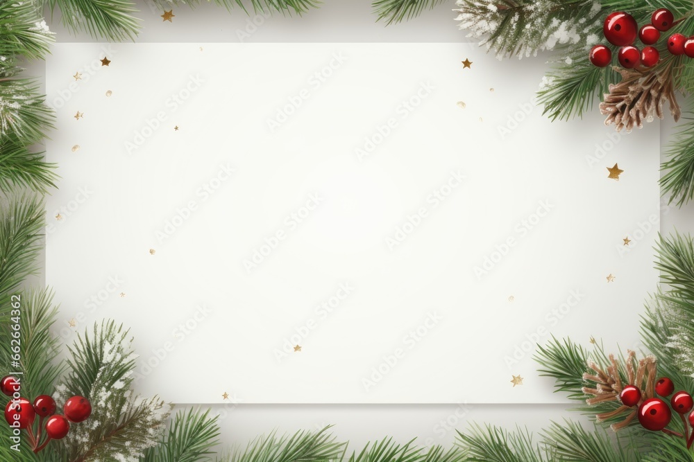 White empty blank mockup with christmas decorations. White empty blank mockup with christmas decorations.
