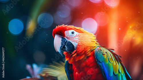 Colorful tropical parrot