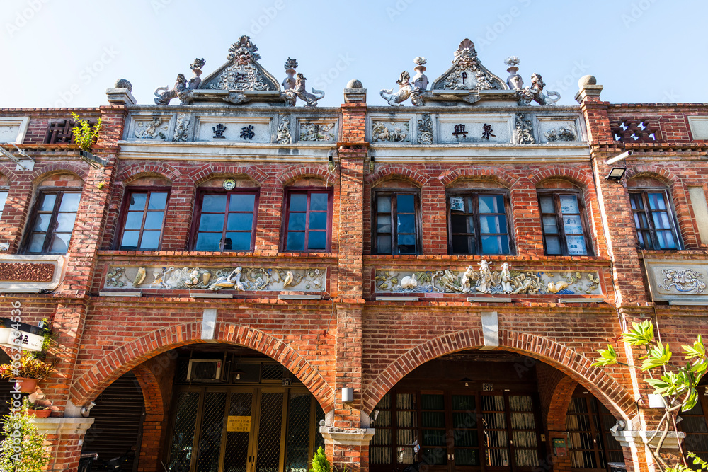 Hsinchu, Taiwan September 26, 2023 View of the Hukou Old Street building in Hsinchu, Taiwan