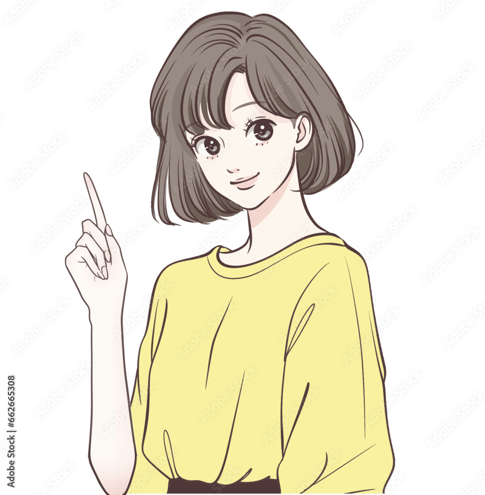 説明をする女性のイラスト素材
説明をする女性のイラスト素材