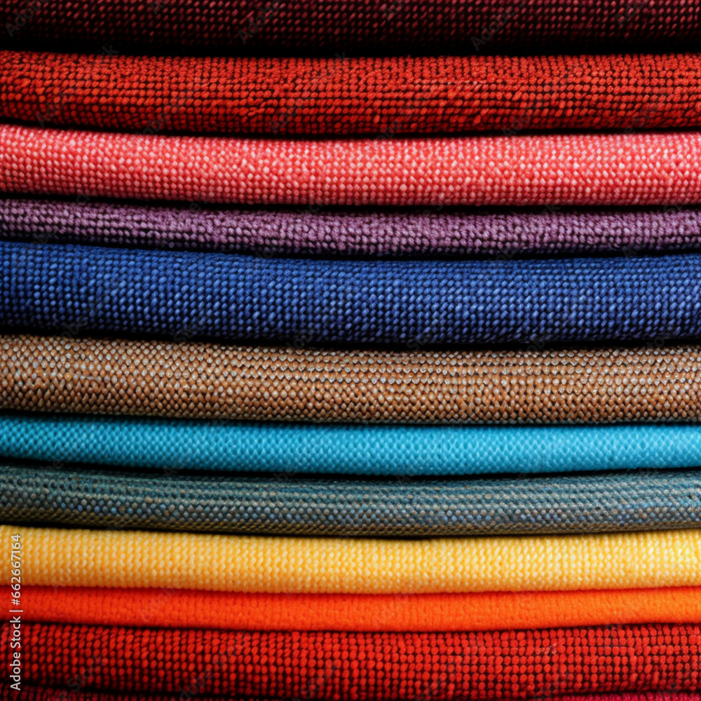 stack of colorful fabrics generated by AI stack of colorful fabrics generated by AI